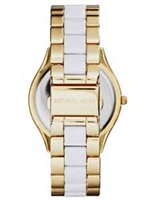 Watch Michael Kors Woman Slim Runway in Steel yellow gold plated MK4295 - MK4295